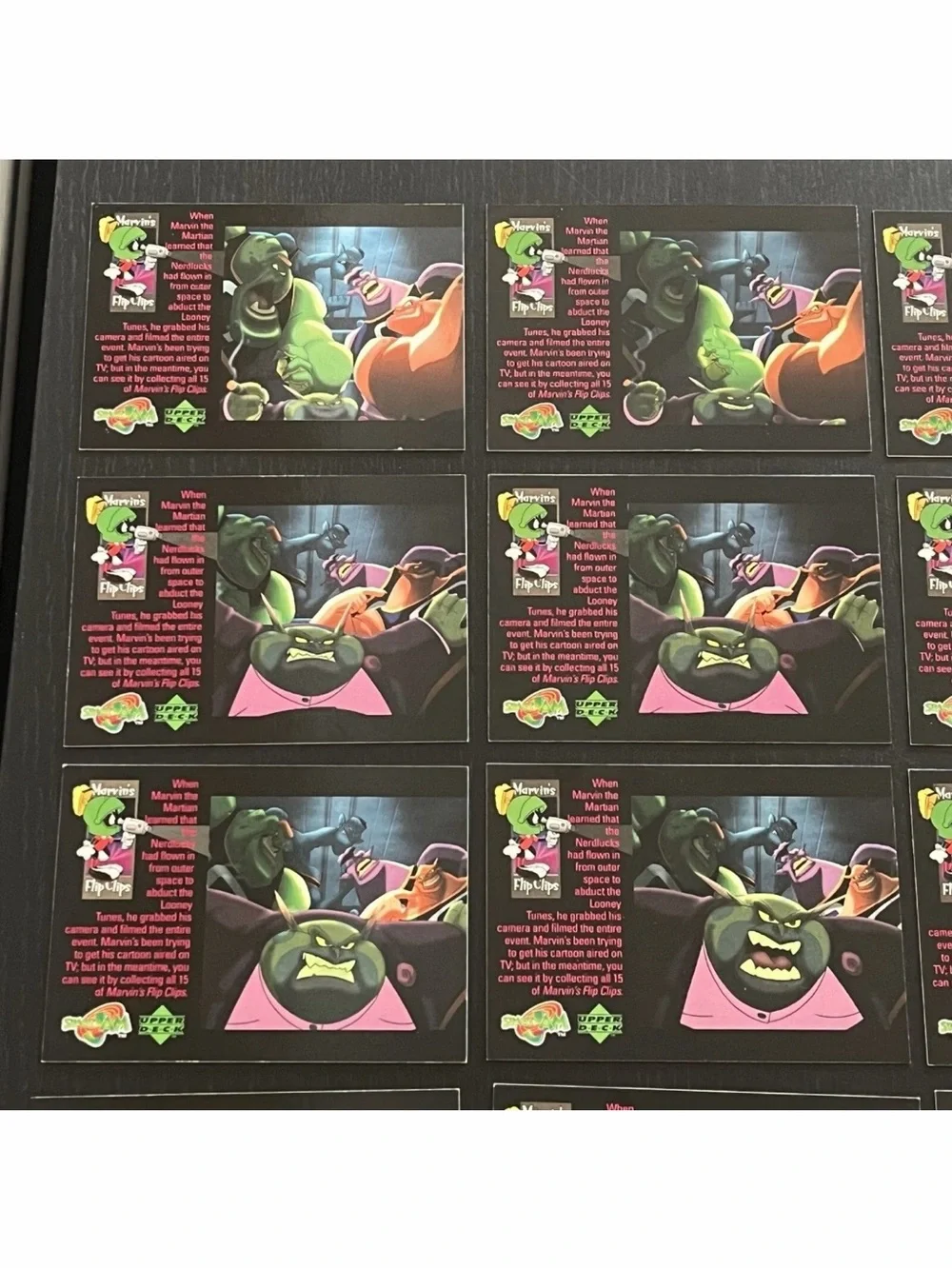 1996 Upper Deck Space Jam Marvins Flip Clips 24 Cards